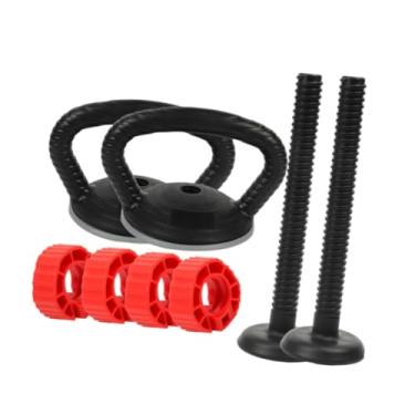 Imagem de UGPLM Kettlebell ajustável Handle halteres halteres para kettlebell conversor homens homens de treino de ginástica de exercícios para placas de peso para, 2 Alça E 2 Bar