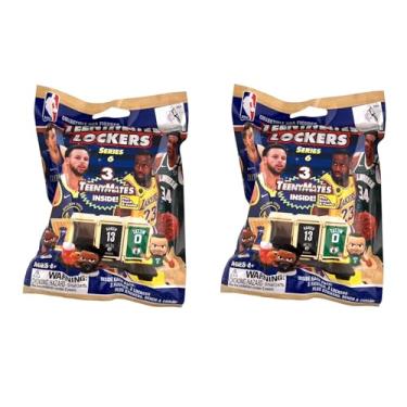 Imagem de Teenymates Party Animal 2020 – 2021 Lockers NBA Série 6 bonecos de basquete, conjunto de presente para festa, lote de 2 pacotes misteriosos
