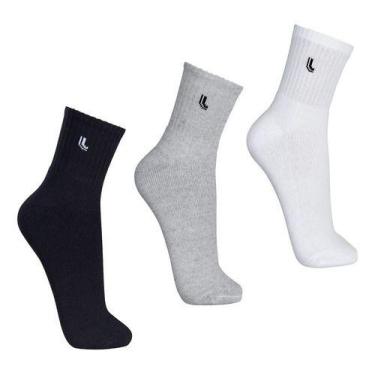 Imagem de Kit 3 Pares Meia Lupo Cano Médio Masculina Sport 3245, Mescla, M