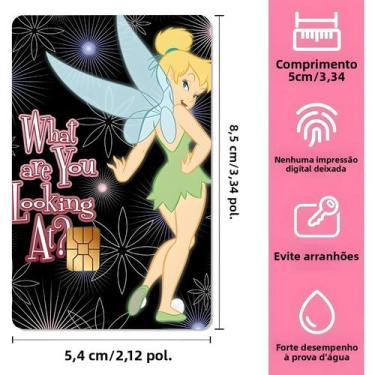 Imagem de D-disney T-tinker Bell Adesivos Filme Capa de Pele Para Cartão de Debi