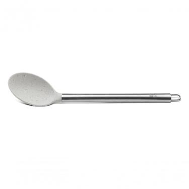 Imagem de Colher Para Arroz Aço Inoxidável Base Silicone 33,5 Cm Para Panela Antiaderente Linha Duo Vanilla