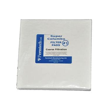 Imagem de Almofadas de filtro #1 20 cm x 20 cm para filtros de placa 20x20. Almofadas classificadas em 8 mícrons. Funciona com filtros de vinho Super Colombo, filtros de placa e líquido de moldura. Pacote com 4