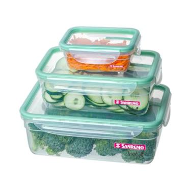 Imagem de Sanremo - Conjunto de 3 Potes Herméticos Plásticos e Tampa com Travas, Linha Freshy