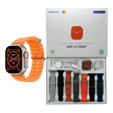 Imagem de Smarwatch HW2 Ultra Watch Laranja Séries 10 Amoled prova d'água lançam