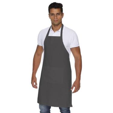 Imagem de Avental de cozinha com bolso - Demorgan Uniformes, Grafite, UN