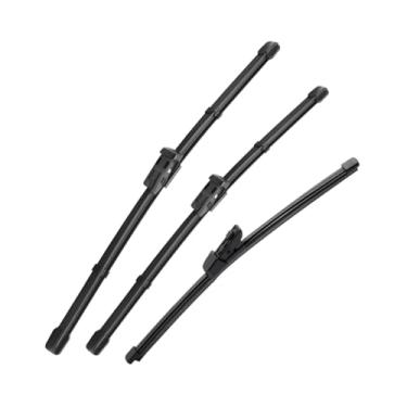 Imagem de Kit com 3 Palhetas Limpador para-brisa Dianteiras e Traseira para,Palheta do Limpador de Para-brisa Premium para Todas as Estações para VW Golf MK 7 2012-2020,Borracha Natural Top Lock