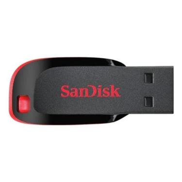 Imagem de Pendrive SanDisk Cruzer Blade 8GB 2.0 preto e vermelho