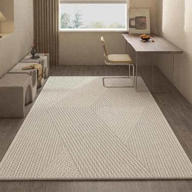 Imagem de Tapete moderno e simples para cadeira de estudo, tapete de chão para sala de estar, cadeira giratória, decoração de casa (120 x 200 cm/WSJR-9)