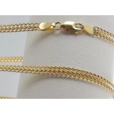 Imagem de Colar Gargantilha Feminina Grumet 45cm 7,4g Ouro 18k 750 - RD Magazine