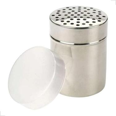 Imagem de Porta Queijo Ralado E Oregano Com Tampa Queijeira Aço Inox - 123ÚTIL