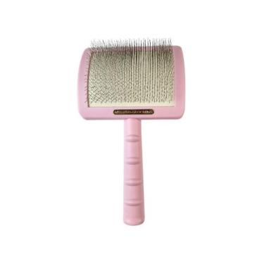 Imagem de Rasqueadeira MBS Colors Com Pinos Macios - Rosa - G - MBS Pro Grooming