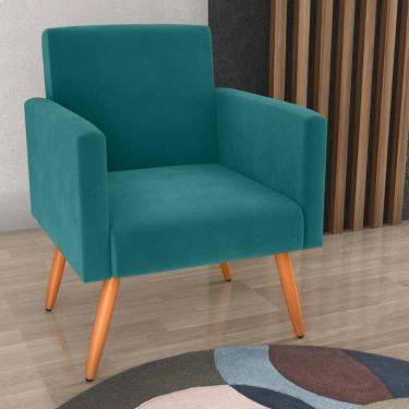 Imagem de Poltrona Para Decoração Belém Veludo Verde Menta