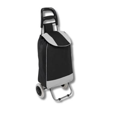 Imagem de Carrinho Feira Sacola Portátil Dobrável Reforçado Supermercado Sacola 