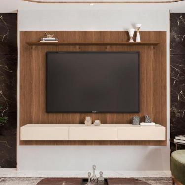 Imagem de Home Suspenso AV 1.80m Para TV Até 65'' PolegadasCor Nogueira / Off Wh