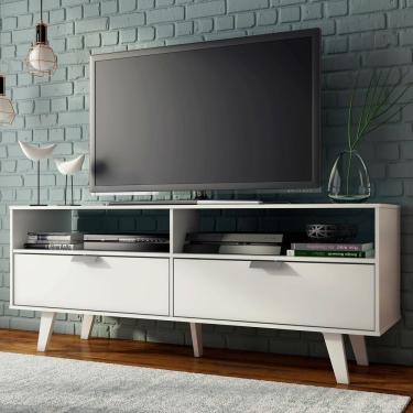 Imagem de Rack para TV até 55" Oslo 2 Portas com Pés Branco Madesa