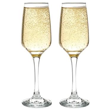 Imagem de Vikko Taças de champanhe, taça de champanhe para torrar, taças de champanhe cristalinas, conjunto de 2 elegantes taças de vinho espumante
