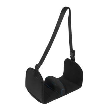 Imagem de Bothyi Suporte de rede para pés de avião, divisória para voos longos, essencial para voos, descanso para pés de avião para escritório em casa, trabalho