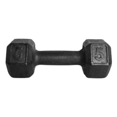 Imagem de Halter Sextavado Pintado 05kg Peso Academia Treino Fit