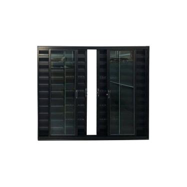 Imagem de Veneziana 6 Folhas Preto 120x150 Linha 18 Esmeralda