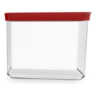 Imagem de Potes Herméticos Para Mantimentos Acrílico 150 4000ml - Helsim, Vermel