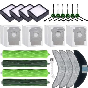 Imagem de Chrostion Acessórios compatíveis com iRobot Roomba Combo j9+, Combo 10 Max, Combo J7+/Plus Vacuum (apenas série combo), 2 escovas + 6 escovas laterais + 4 filtros e sacos de poeira e almofadas de