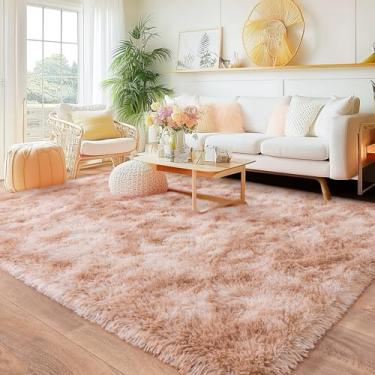 Imagem de Quntue Tapetes para quarto, tapete felpudo ultramacio 12 x 18 cm para sala de estar, tapete cinza antiderrapante de pelúcia moderno para crianças, meninas e meninos, dormitórios, berçário, decoração