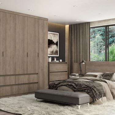 Imagem de Guarda-roupa 6 Portas 250cm X 230cm X 55cm Nobre Rustic