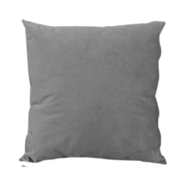 Imagem de Almofadas Coloridas 45x45cm em Suede com Enchimento (1, Chumbo, Quadrado)