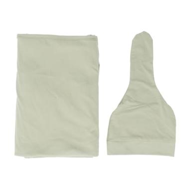 Imagem de Yosoo Toalha de Embrulho de bebê Recém -nascido Conjunto de Toalha e boné, Cobertor Macio Com Chapéu para Bebês, Tamanho Grande, Material Macio, ótimo para Viagens, Proteção Essencial (GREEN)