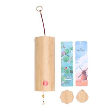 Imagem de Acorde de rico em som profundo e elegante sino decorativo para o pátio de jardim ao ar livre, criado com tubo de bambusideae e placa de ressonância de metal