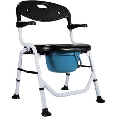 Imagem de Cadeira De Vaso Sanitário Leve à Prova D'água, Cadeira De Chuveiro De Cabeceira Com Ajuste De Altura Antiderrapante, Cadeira De Wc Dobrável Para Idosos, Estrutura De Assento De Cômoda Portá