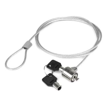 Imagem de Trava De Segurança Notebook Pc Cadeado 2 Chaves Cabo De Aço