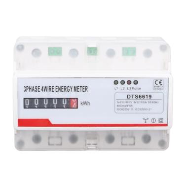 Imagem de Medidor de consumo de energia 3 Fase 4 Monitor de energia Din Rail Monte 230V 400V Medidor de uso de eletricide preciso para uso residencial de uso industrial comercial de chama