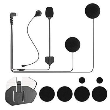 Imagem de FreedConn R1 Plus Acessórios de clipe de alto-falante para microfone R1Plus/R1 Pro motocicleta câmera interfone suporte capacete fone de ouvido boom e microfone sem boomless cola base adesivo conjunto