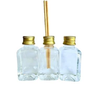 Imagem de 50 Mini Aromatizador Difusor Aromatizante para Lembrancinha.6.5cm×3.1cm.aromatizador de ambiente varetas；difusor de aromas varetas(Transparente - Madeira Oriente)