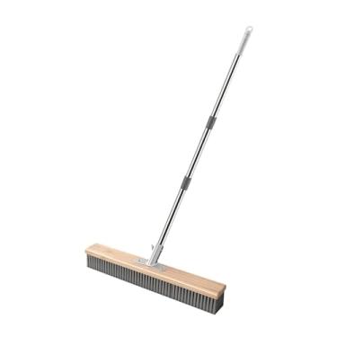 Imagem de IEUDNS Escova de aço inoxidável para limpeza de pisos de deck, prática, com cerdas ásperas e duras, para pátios, degraus e piscinas, 50cm
