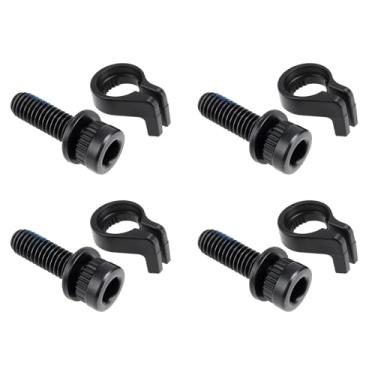 Imagem de The Lord of the Tools 4 conjuntos de parafusos de fixação de pinça de bicicleta M6 x 18,7 mm com anel de pressão compatível com Shimano BR-S7000