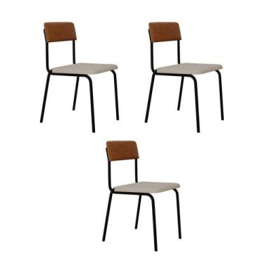 Imagem de Cadeira Estofada Fixa Empilhável Fit C/03 Un. - Compace Decor