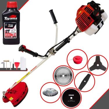 Imagem de Podador de Grama Multifuncional Kawashima KW43-L À Gasolina 43cc 1,7HP de Potência 10.000rpm Motor 2T Roçadeira Completa 6 Em 1 + ÓLEO TOYAMA FG50
