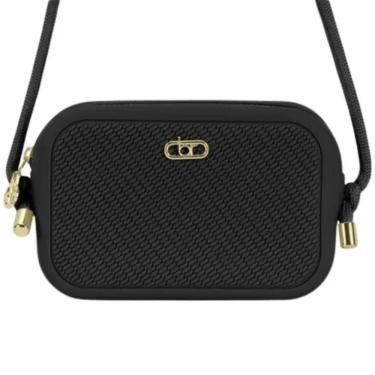 Imagem de Bolsa Beira Rio Tira Colo Cordão Transversal Elegante Faminina Preta