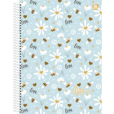 Imagem de Caderno Universitário Animativa, 10 Matérias, Capa Dura, Love, 160 Folhas, Pacote com 4