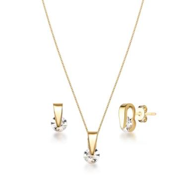 Imagem de Couti, Conjunto Kit Colar Brinco Pingente Joias Folheada a Ouro 18k