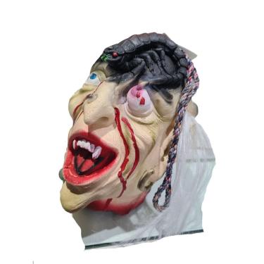 Imagem de Enfeite Cabeça Bruxa Aterrorizante Látex Decoraçao Halloween