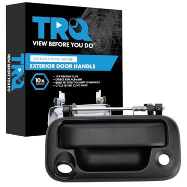 Imagem de TRQ Alça traseira de metal para porta traseira texturizada preta para Ford F150 F250 com câmera reversa