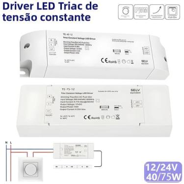 Imagem de Driver LED Triac 1CH 40W 75W DC12V 24V Tensão Constante PWM Dimmer Par