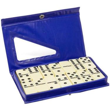 Imagem de Jogo De Dominó Com Estojo Contém 28 Peças Profissional - Embralumi 