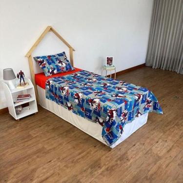 Imagem de Jogo de Cama Infantil Homem Aranha 2 Peças 150 Fios Lepper