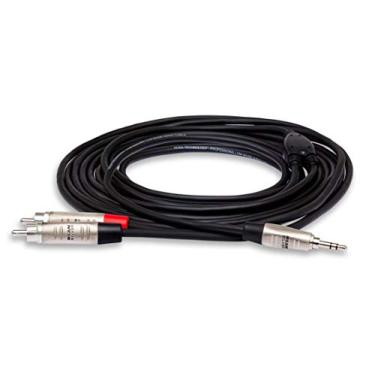 Imagem de Hosa HMR-003Y 3,5 mm TRS para Dual RCA Pro Stereo Breakout Cabo, 90 cm