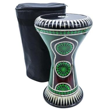 Imagem de Darbuka estilo egípcio Sombaty Horizon Zaza Percussion de 45 cm com cabeça de tambor de 23 cm (verde líquido - 23 cm)