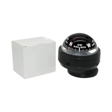 Imagem de Bússola Mini Preta Para Carro Equipamento De Camping Pequena Bola Guia